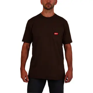 Arbeits T Shirt WTSSBR S braun mit UV mit UV Schutz