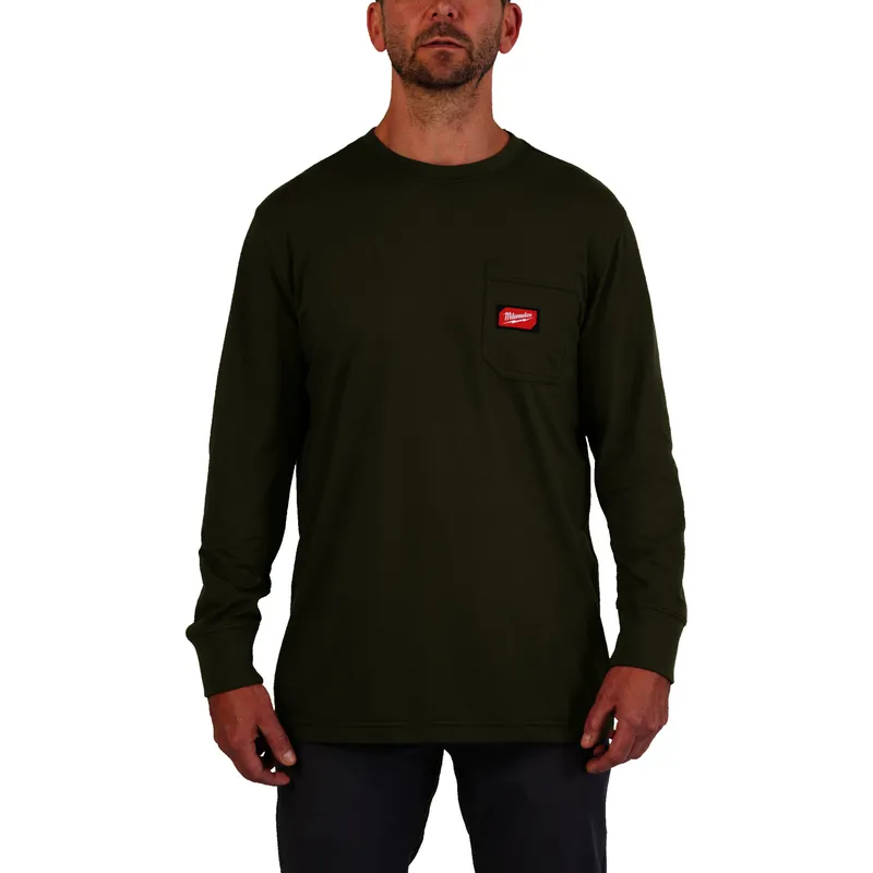 Langarm Shirt WTLSGN L grün mit UV Schutz