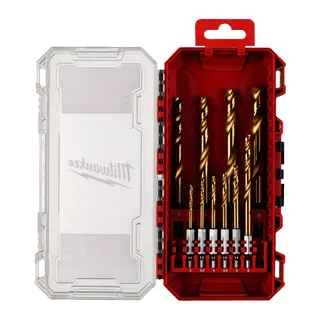 SHOCKWAVE Metallbohrer-Set 10 tlg. HSS-G RED HEX Titan 1/4"