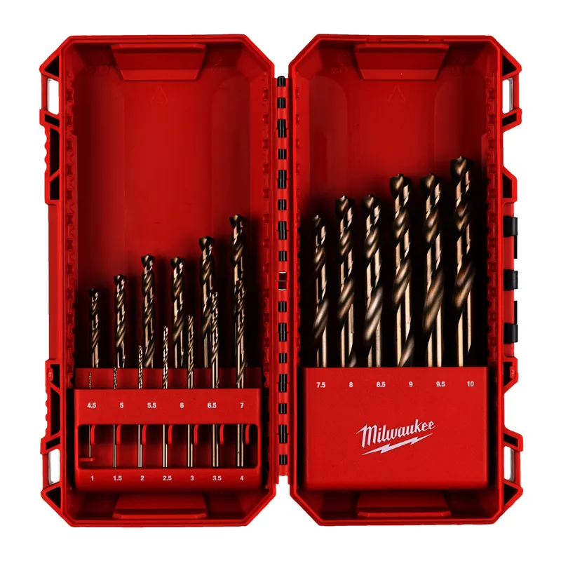 HSS-G RED COBALT Metallbohrer HSS-G Co 19-tlg. in PACKOUT kompatibler Kassette