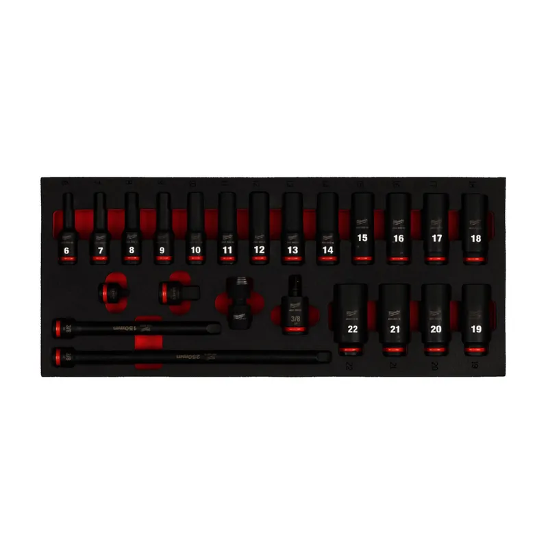 Enlage für 3/8" Schlagnüsse lang 23 tlg