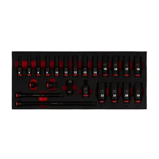 Enlage für 3/8" Schlagnüsse lang 23 tlg