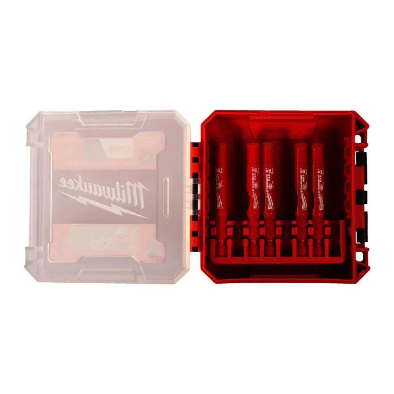 Diamantbohrerset DIAMOND MAX 1/4" 5-tlg 5 x 8 mm in PACKOUT kompatibler Box
