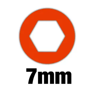 Steckschlüssel Griff und Durchgangsloch SW 7 mm / M4 – Bild 2