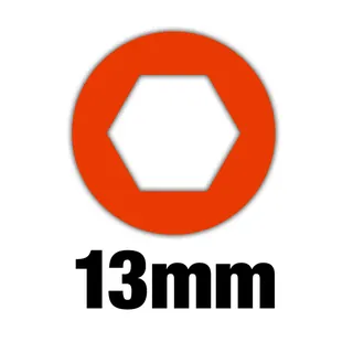 Steckschlüssel Griff und Durchgangsloch SW 13 mm / M 8 – Bild 2