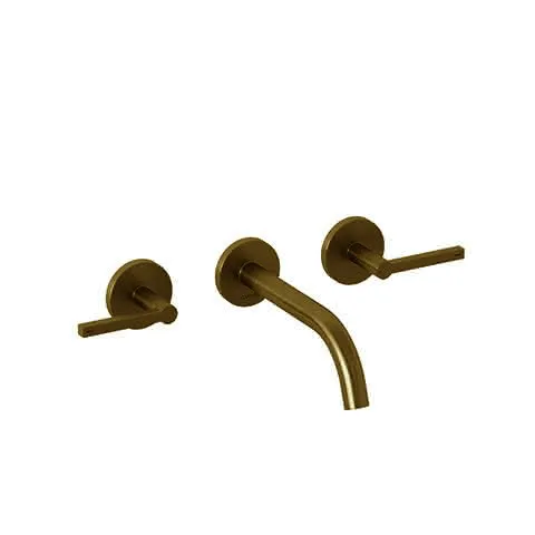 KLUDI NOVA FONTE 3-Loch-Waschtisch PURISTIC UP-Wandmontage 180 mm Brushed G