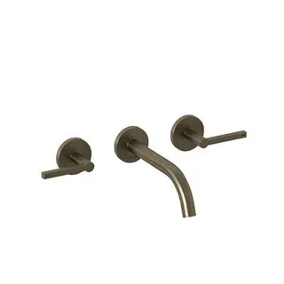 KLUDI NOVA FONTE 3-Loch-Waschtisch PURISTIC UP-Wand 180mm St. Br. Nickel