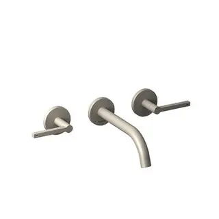 KLUDI NOVA FONTE 3-Loch-Waschtisch PURISTIC UP-Wandmontage 180 mm Matt Ligh