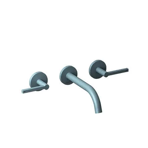 KLUDI NOVA FONTE 3-Loch-Waschtisch PURISTIC UP-Wand 180mm Matt Light Blue