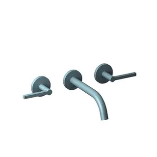KLUDI NOVA FONTE 3-Loch-Waschtisch PURISTIC UP-Wand 180mm Matt Light Blue