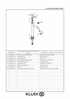 KLUDI NOVA FONTE Pura Waschüssel-EHM ohne Ablaufgarnitur mattweiß – Bild 2