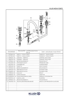 KLUDI NOVA FONTE 4Loch Wannenarmatur CLASSIC chrom – Bild 2