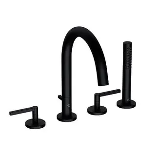 KLUDI NOVA FONTE 4Loch Wannenarmatur PURISTIC mattschwarz