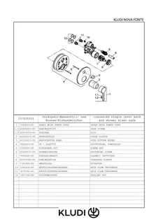 KLUDI NOVA FONTE UP-Wafü-/Br.-EHM Push eigensicher, für 88022, mattweiß – Bild 2