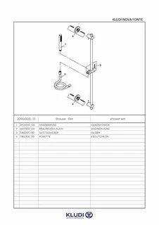 KLUDI NOVA FONTE Puristic Brause-Set 1S 900 MM chrom – Bild 2