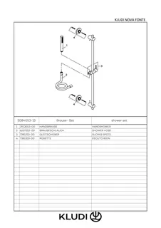 KLUDI NOVA FONTE Puristic Brause-Set 1S 900 MM mattweiß – Bild 2