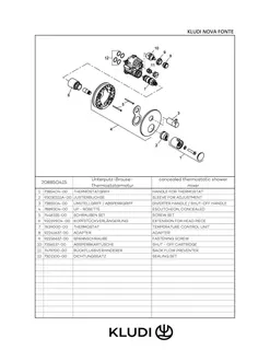 KLUDI NOVA FONTE UP-THM Feinbau-Set f.1 Verbraucher, für 88022 Matt Li. Bl. – Bild 2