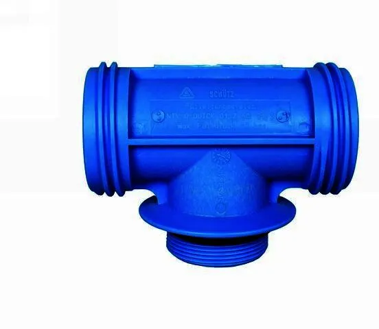 SCHÜTZ T-Stück blau 2"-Außengewinde Befüllltg.m.Füllduese d:11 +3 Dtg.