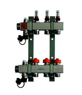 SCHÜTZ Dynamischer Heizkörper-Verteiler 90-3 für 3 Heizkörper aus Edelstahl, Länge 220 mm