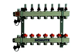 SCHÜTZ Dynamischer HK-Verteiler 90-3 für 7 HK aus Edelstahl, Länge 420 mm