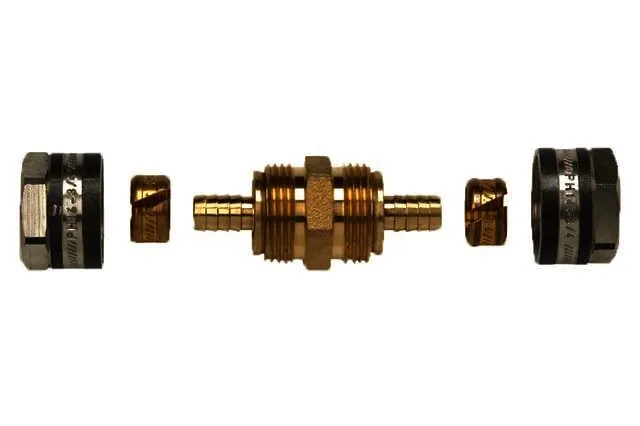 SCHÜTZ Rohrkupplung mit Klemmverbindung für SCHÜTZ Kunststoff-Rohr 16x1,8 mm
