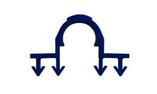 SCHÜTZ Heizrohrhalter 4H für Sanierung Geeignet für 14-16er Rohr, VPE 450St.