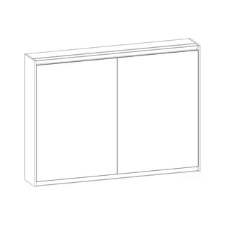 SCALIDO-Spiegelschrank Typ SPSSCA10001 1020x750x170mm 2-türig LED-Bel Farbvar L