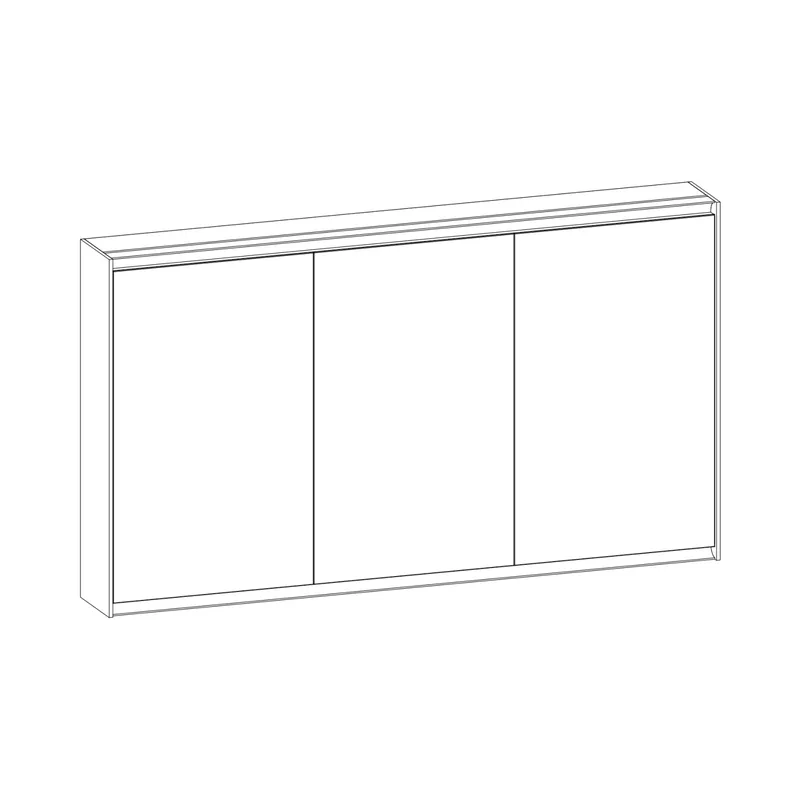SCALIDO-Spiegelschrank Typ SPSSCA13001 1320x750x170mm 3-türig LED-Bel Farbvar L