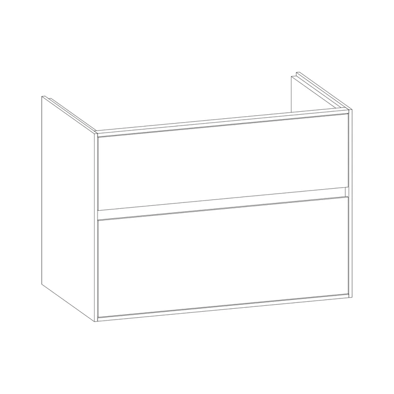 SCALIDO-Waschtisch-Unterschrank zu Waschtisch Wand 800 770x560x460mm 2 Auszüge Farbvar. W/L/L