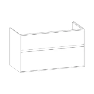 SCALIDO-Waschtisch-Unterschrank zu Waschtisch Wand 1000 970x560x460mm 2 Auszüge Farbvar. L/L/L