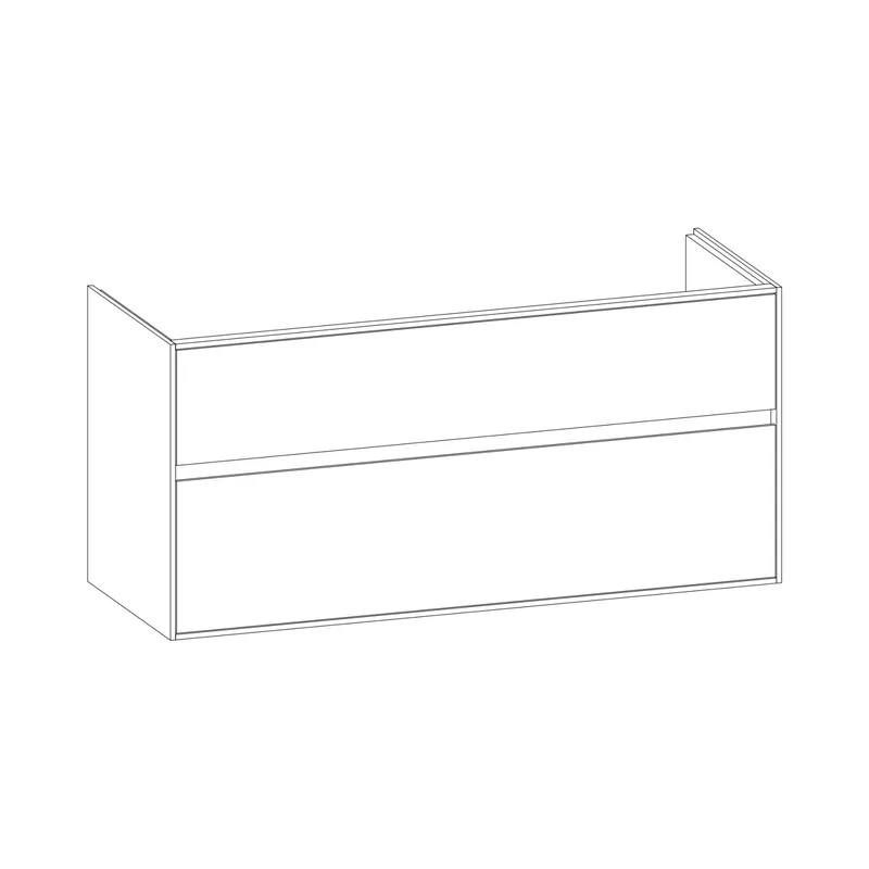 SCALIDO-Waschtisch-Unterschrank zu Waschtisch Wand 1200 1170x560x460mm 2 Auszüge Farbvar. W/L/L