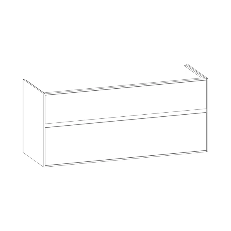 SCALIDO-Waschtisch-Unterschrank zu Waschtisch Wand 1300 1270x560x460mm 2 Auszüge Farbvar. L/L/L