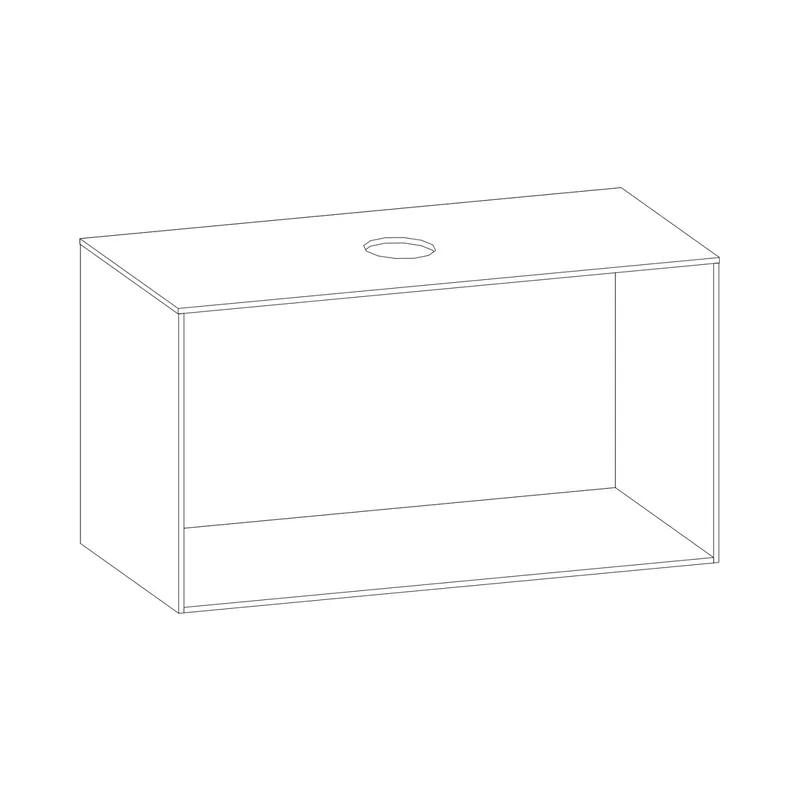 SCALIDO-Konsolenplatte m. Rahmen f Waschtisch US 1022x560x510mm 1 Aussch mittig Farbvar L