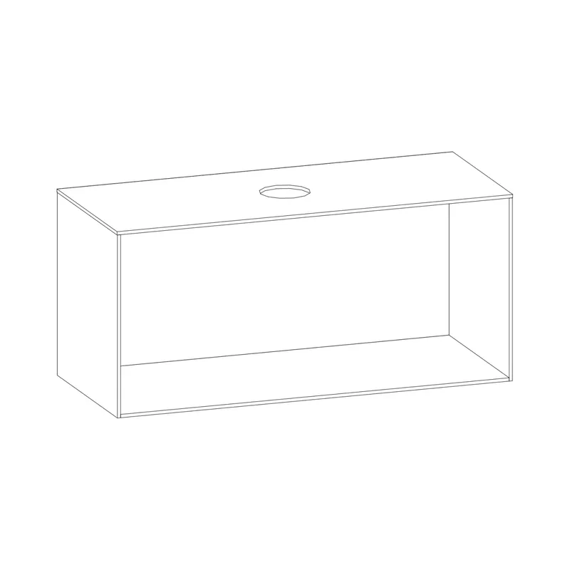 SCALIDO-Konsolenplatte m. Rahmen f Waschtisch US 1222x560x510mm 1 Aussch mittig Farbvar L