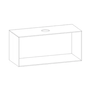 SCALIDO-Konsolenplatte m. Rahmen f Waschtisch US 1222x560x510mm 1 Aussch mittig Farbvar G