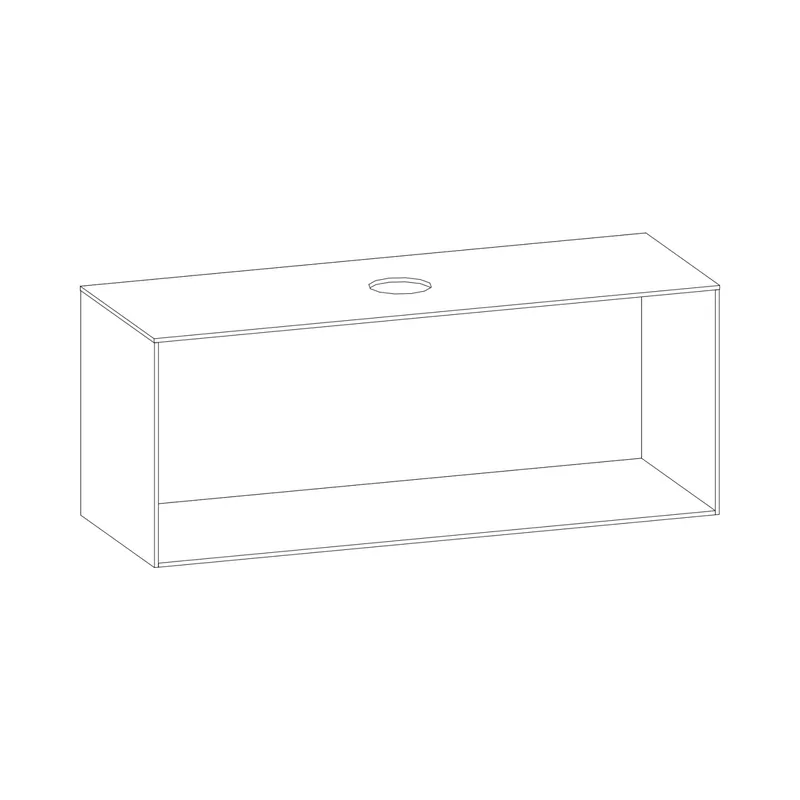 SCALIDO-Konsolenplatte m. Rahmen f Waschtisch US 1422x560x510mm 1 Aussch mittig Farbvar L