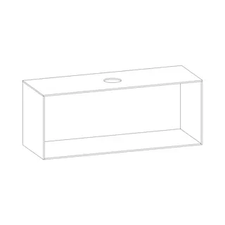 SCALIDO-Konsolenplatte m. Rahmen f Waschtisch US 1422x560x510mm 1 Aussch mittig Farbvar L