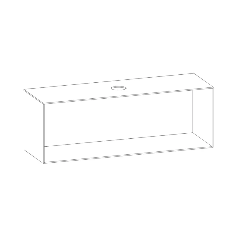 SCALIDO-Konsolenplatte m. Rahmen f Waschtisch US 1622x560x510mm 1 Aussch mittig Farbvar L