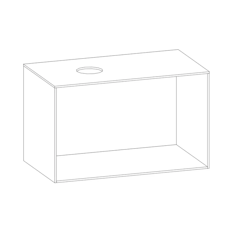 SCALIDO-Konsolenplatte m. Rahmen f Waschtisch US 922x560x510mm 1 Ausschn. links Farbvar L