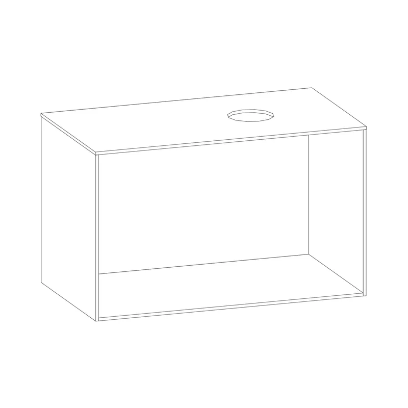 SCALIDO-Konsolenplatte m. Rahmen f Waschtisch US 922x560x510mm 1 Ausschn rechts Farbvar L