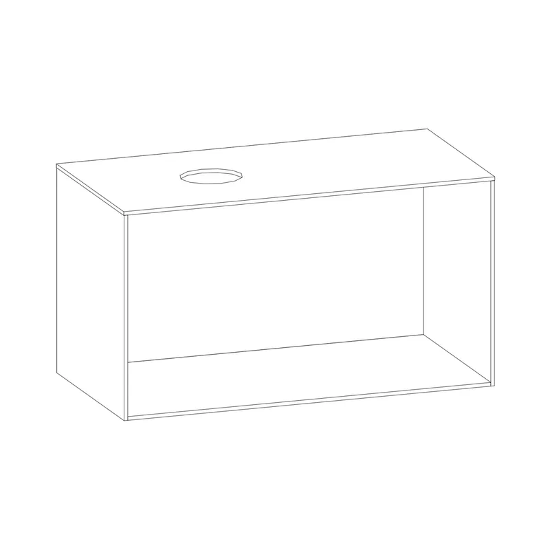 SCALIDO-Konsolenplatte m. Rahmen f Waschtisch US 1022x560x510mm 1 Ausschn links Farbvar L