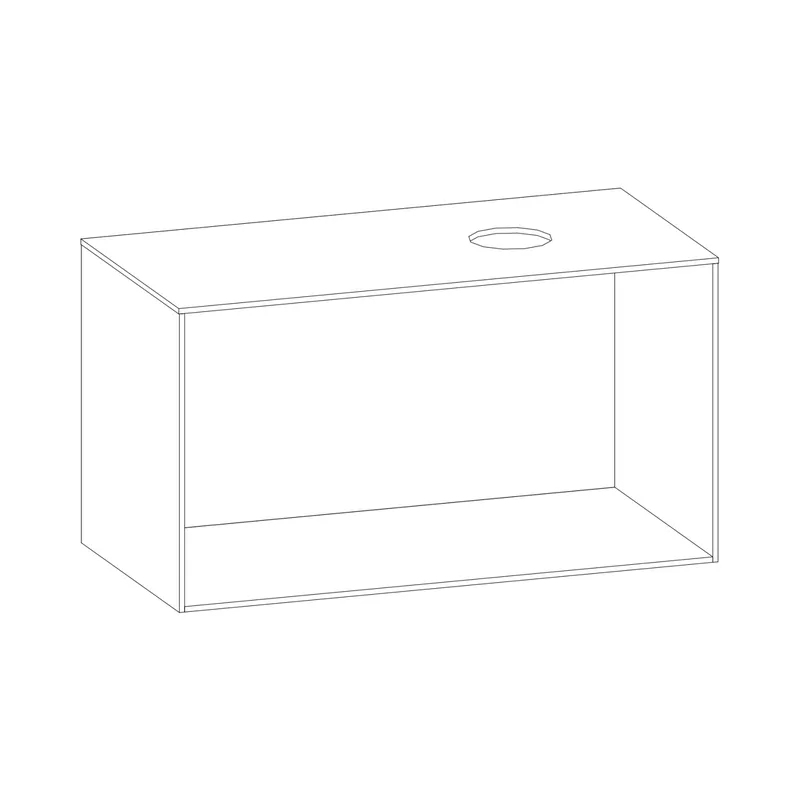 SCALIDO-Konsolenplatte m. Rahmen f Waschtisch US 1022x560x510mm 1 Aussch rechts Farbvar L