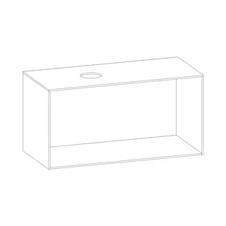 SCALIDO-Konsolenplatte m. Rahmen f Waschtisch US 1122x560x510mm 1 Ausschn links Farbvar G