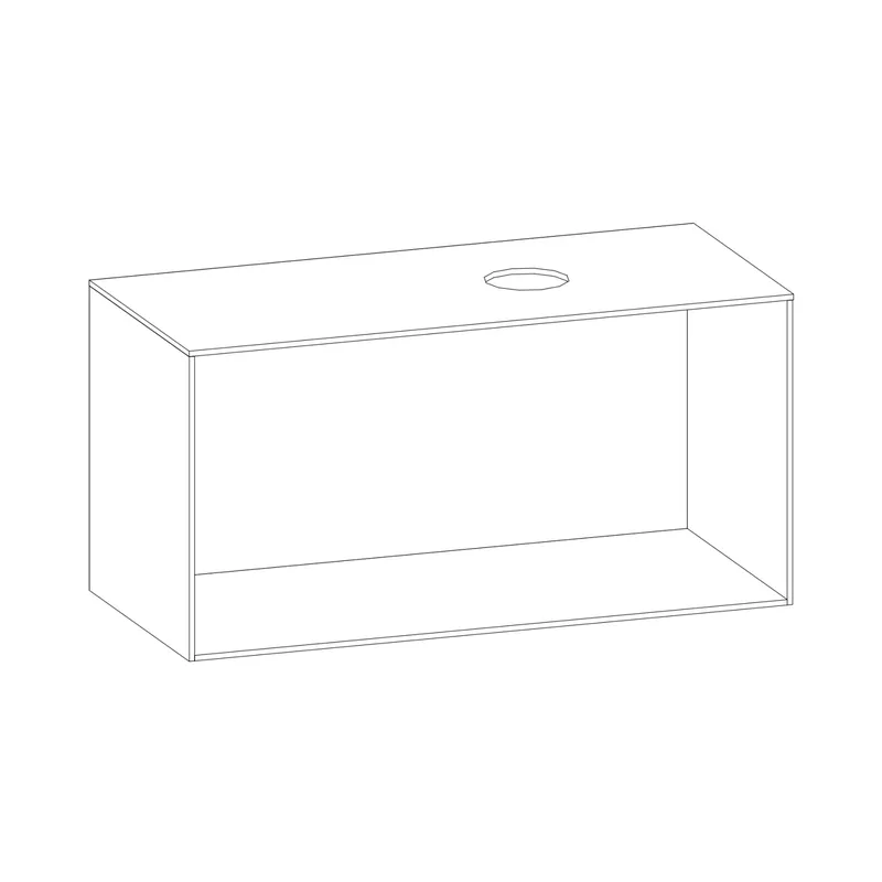SCALIDO-Konsolenplatte m. Rahmen f Waschtisch US 1122x560x510mm 1 Aussch rechts Farbvar L