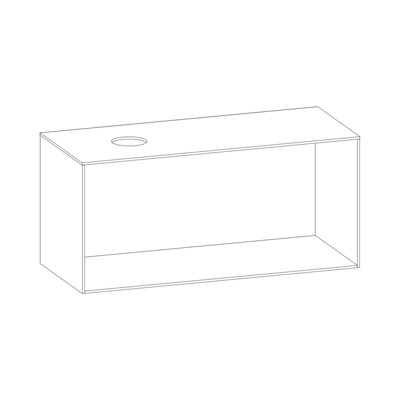 SCALIDO-Konsolenplatte m. Rahmen f Waschtisch US 1222x560x510mm 1 Ausschn links Farbvar L