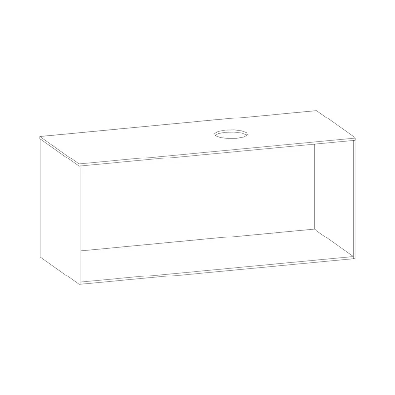 SCALIDO-Konsolenplatte m. Rahmen f Waschtisch US 1222x560x510mm 1 Aussch rechts Farbvar L