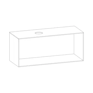 SCALIDO-Konsolenplatte m. Rahmen f Waschtisch US 1322x560x510mm 1 Ausschn links Farbvar L