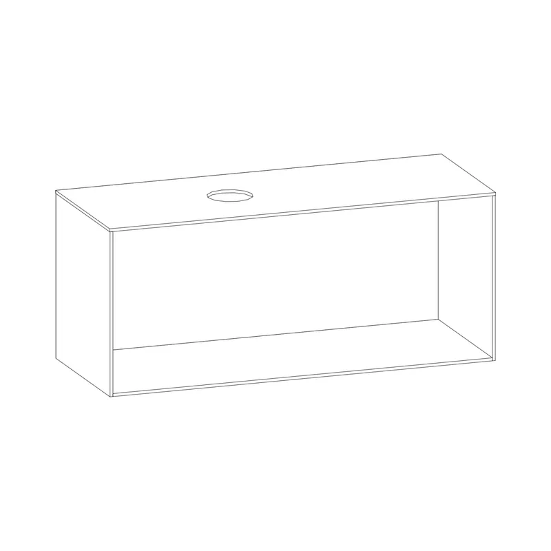 SCALIDO-Konsolenplatte m. Rahmen f Waschtisch US 1322x560x510mm 1 Ausschn links Farbvar G