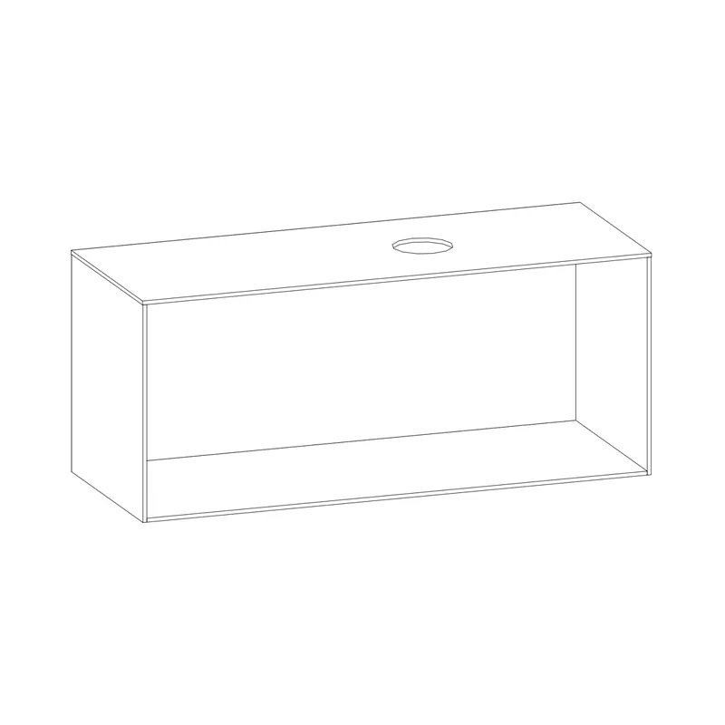 SCALIDO-Konsolenplatte m. Rahmen f Waschtisch US 1322x560x510mm 1 Aussch rechts Farbvar L