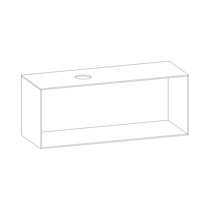 SCALIDO-Konsolenplatte m. Rahmen f Waschtisch US 1422x560x510mm 1 Ausschn links Farbvar G
